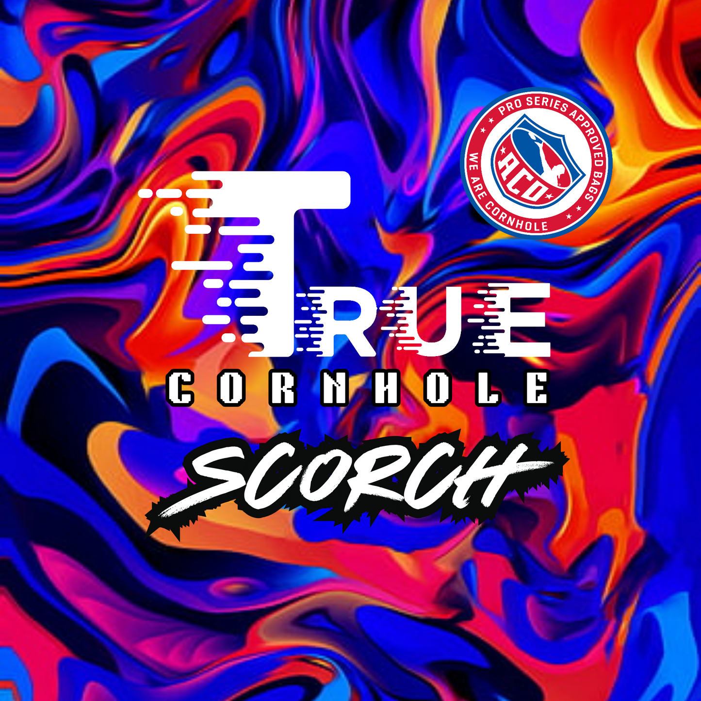 ACO APPROVED TRUE CORNHOLE 6/8 SCORCH CORNHOLE BAG SET OF 4