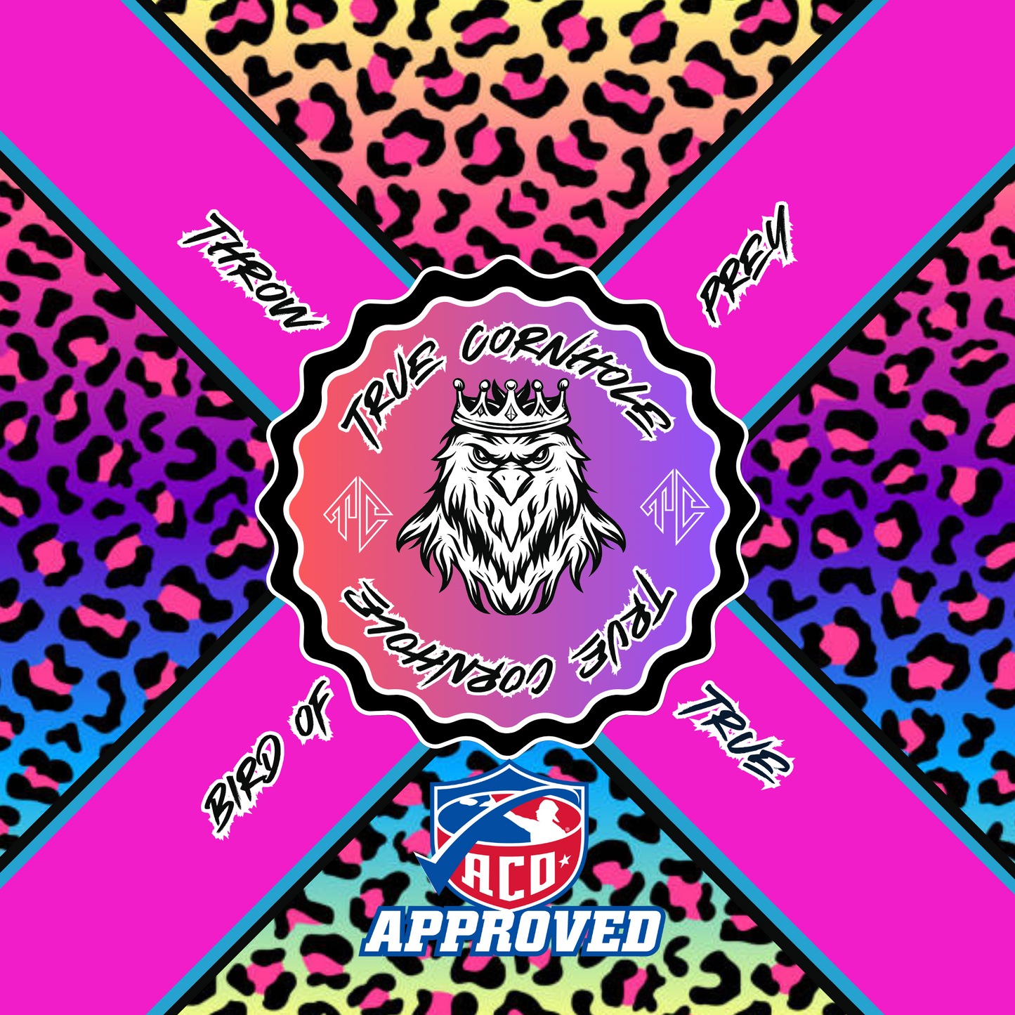 ACO APPROVED TRUE CORNHOLE 4.5/8 HYBRID CARPET BIRD OF PREY