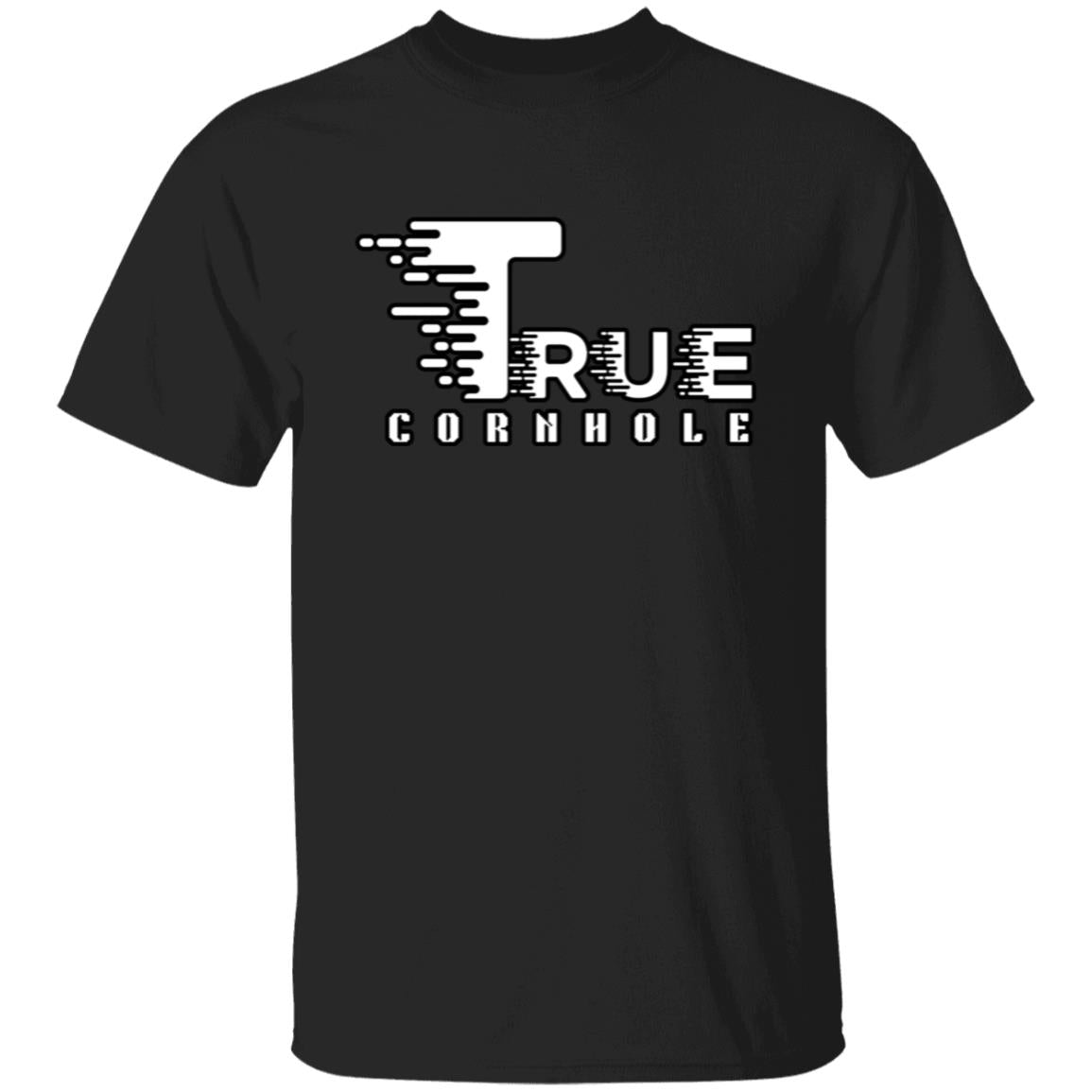 black outline truecornhole moving G500 5.3 oz. T-Shirt