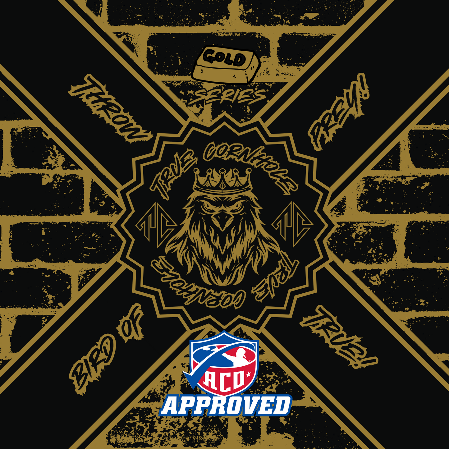 ACO APPROVED TRUE CORNHOLE 4.5/8 HYBRID CARPET BIRD OF PREY