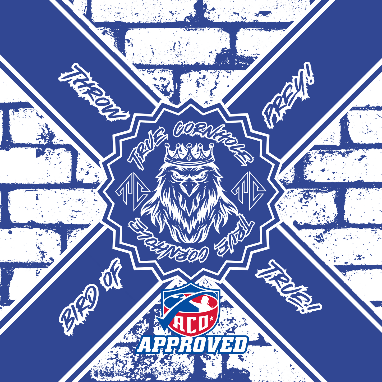 ACO APPROVED TRUE CORNHOLE 4.5/8 HYBRID CARPET BIRD OF PREY