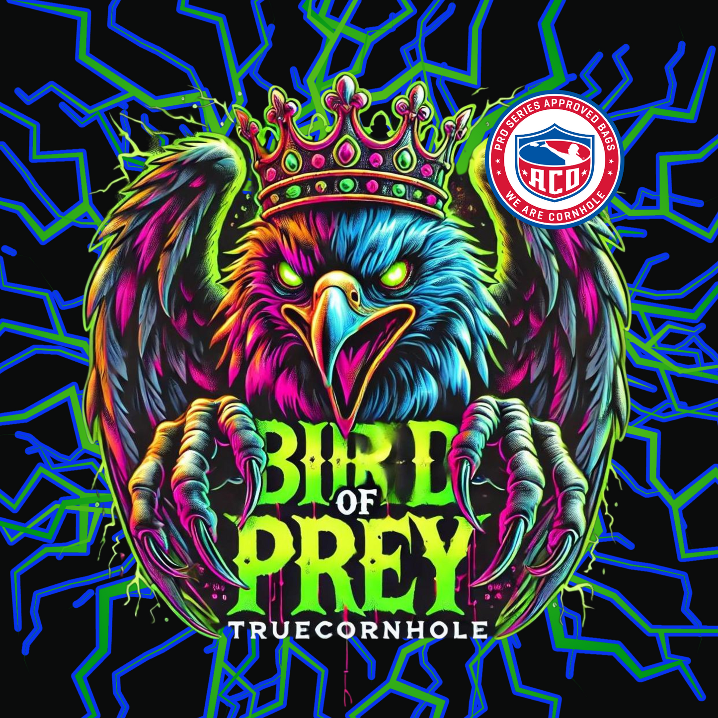 ACO APPROVED TRUE CORNHOLE 4.5/8 HYBRID CARPET BIRD OF PREY