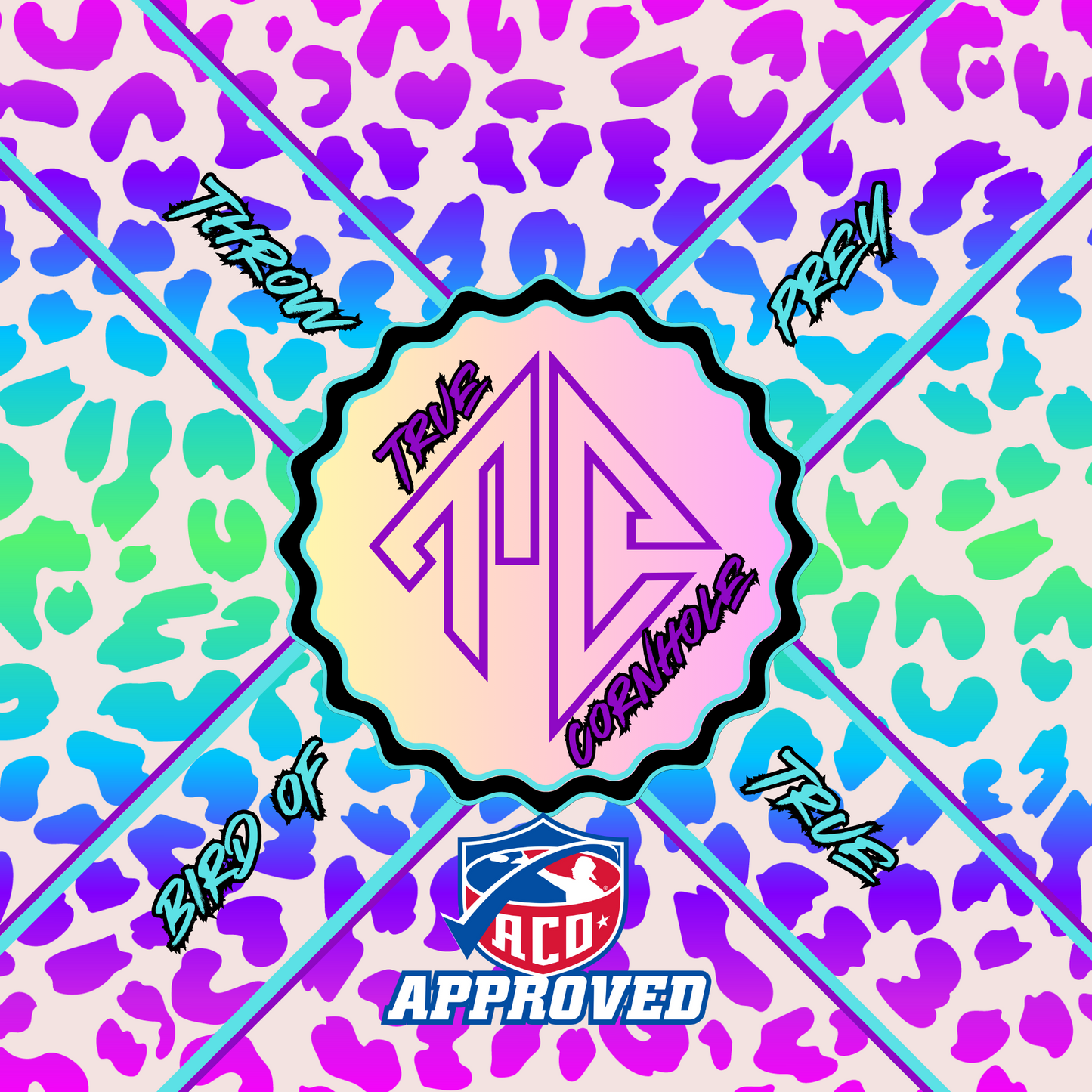 ACO APPROVED TRUE CORNHOLE 4.5/8 HYBRID CARPET BIRD OF PREY