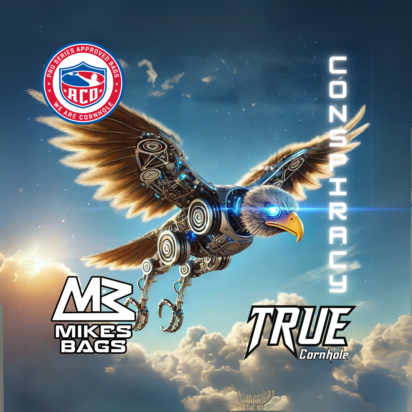 TrueCornhole Conspiracy Collab with Mike's Bags 6/8 speed hybrid Carpet bag