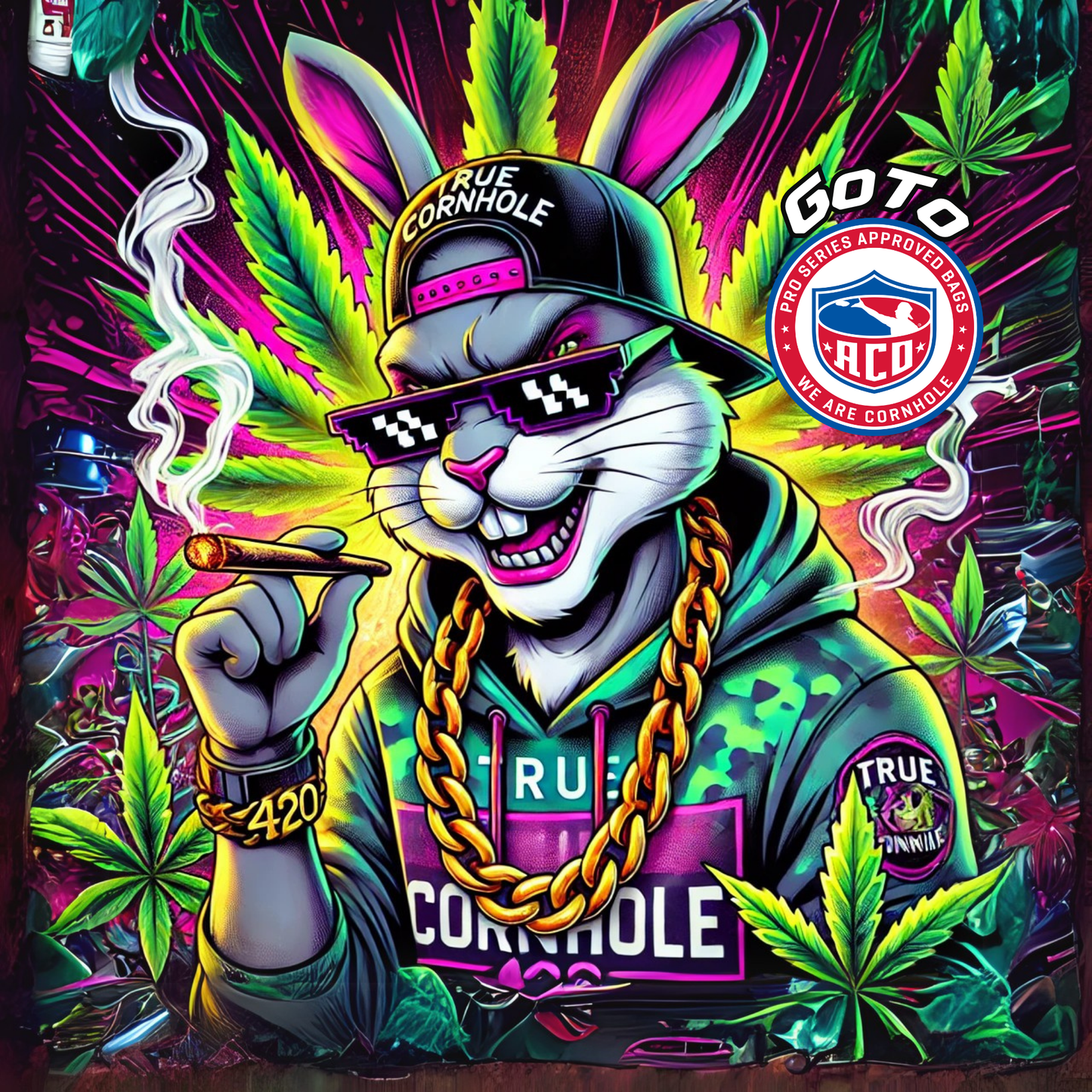 ACO Approved Professional Truecornhole Goto 5-6/9 speed herringbone carpet