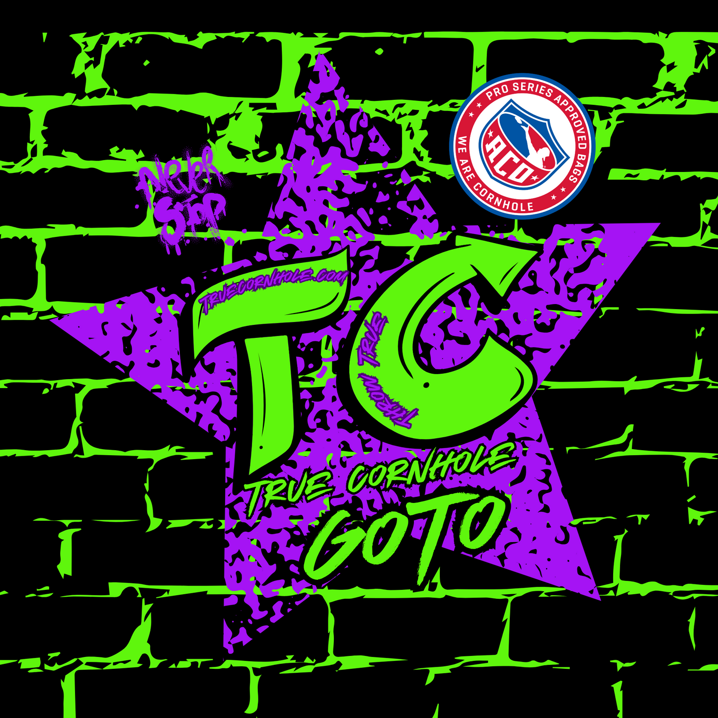 ACO Approved Professional Truecornhole Goto 5-6/9 speed herringbone carpet