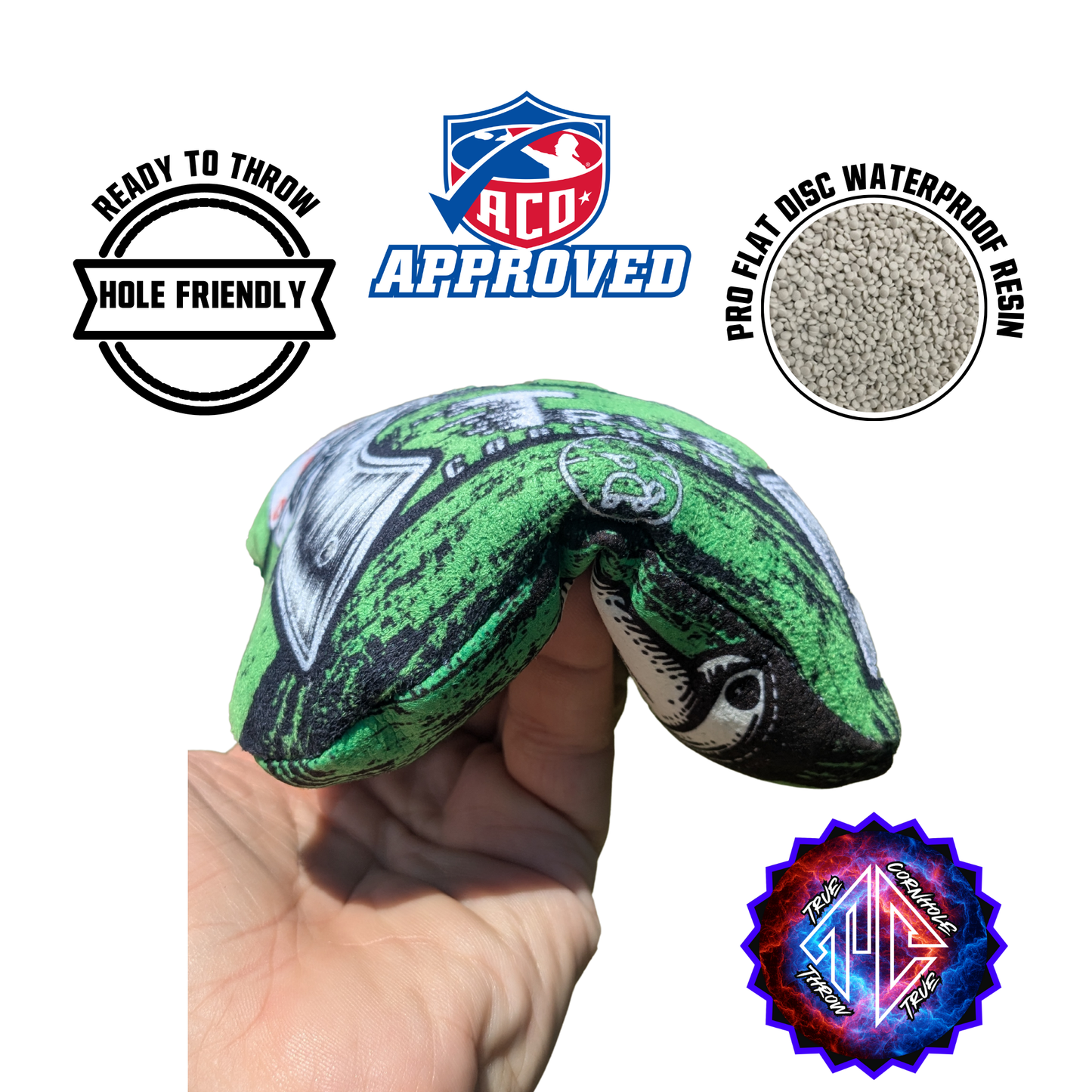 Aco Approved Professional Cornhole Bags Stick and slick 3/6 speed HoleSeeker