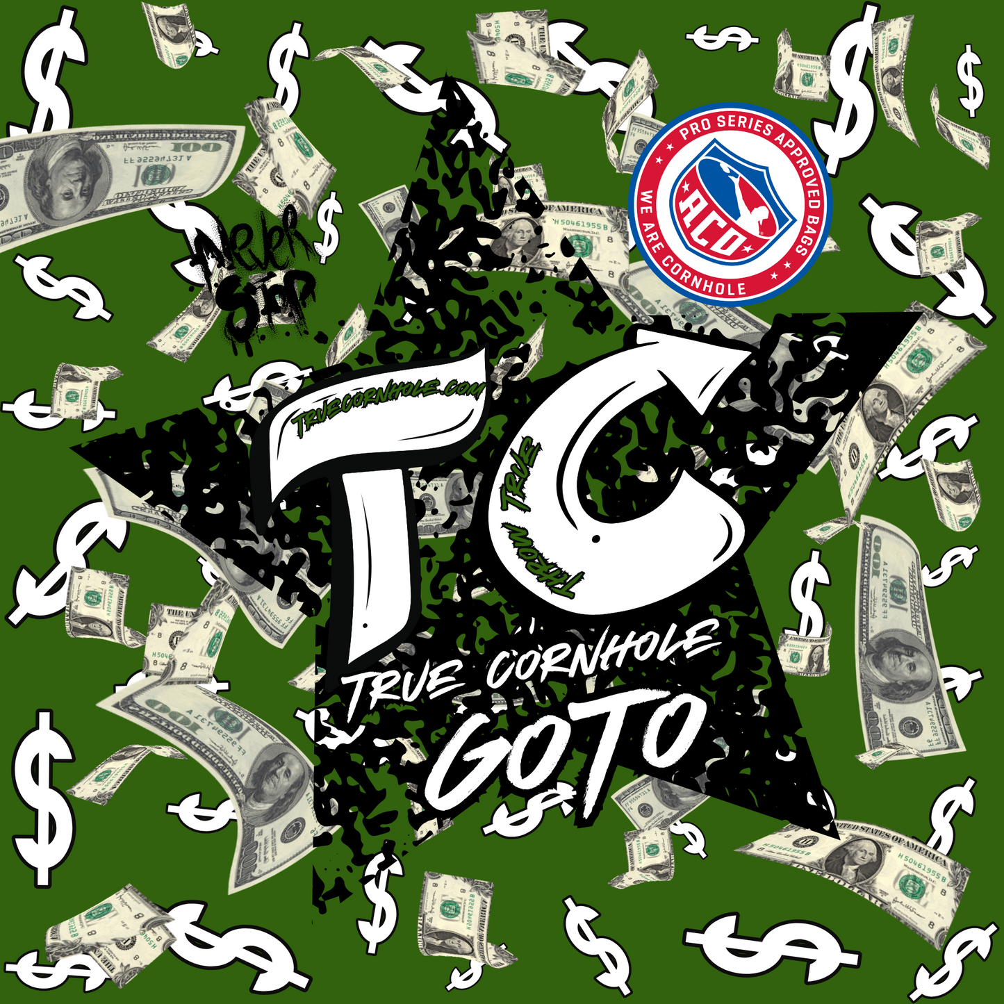 ACO Approved Professional Truecornhole Goto 5-6/9 speed herringbone carpet