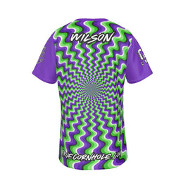 TrueCornhole Purple & Teal Jersey design 2