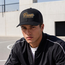 Embroidery Curved Mesh Cap For Golf design 1
