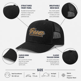 Embroidery Curved Mesh Cap For Golf design 5