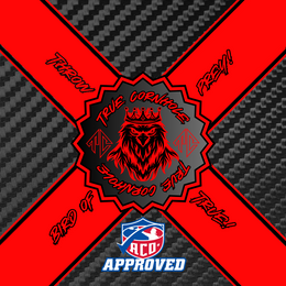 ACO APPROVED TRUE CORNHOLE 4.5/8 HYBRID CARPET BIRD OF PREY design 26