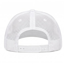 True Cornhole Embroidered White Mesh Cap design 3