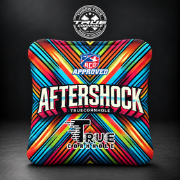 aftershock mulitcolor x pattern Aftershock cornhole bag mockup design 12