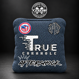 Aftershock dark blue carpet Aftershock cornhole bag mockup design 38