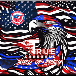 ACO APPROVED TRUE CORNHOLE 4.5/8 HYBRID CARPET BIRD OF PREY design 8