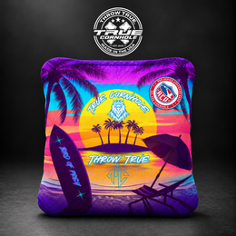BIRD OF PREY BEACH Bird of Prey cornhole bag mockup design 14