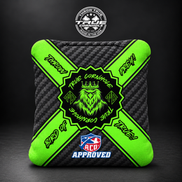 BIRD OF PREY GREEN CARBON Bird of Prey cornhole bag mockup design 19