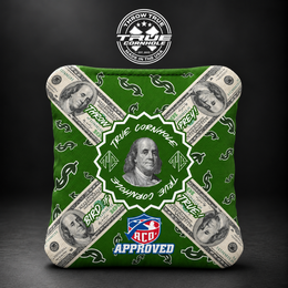 BIRD OF PREY MONEY GREEN Bird of Prey cornhole bag mockup design 26