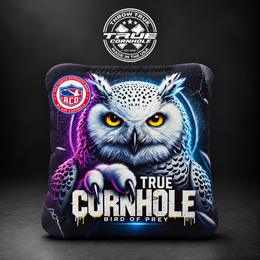 Bird of Prey new white owl Bird of Prey cornhole bag mockup design 4