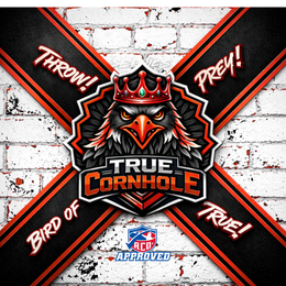 ACO APPROVED TRUE CORNHOLE 4.5/8 HYBRID CARPET BIRD OF PREY design 2