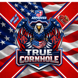 ACO APPROVED TRUE CORNHOLE 4.5/8 HYBRID CARPET BIRD OF PREY design 3