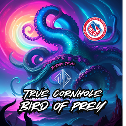 ACO APPROVED TRUE CORNHOLE 4.5/8 HYBRID CARPET BIRD OF PREY design 29
