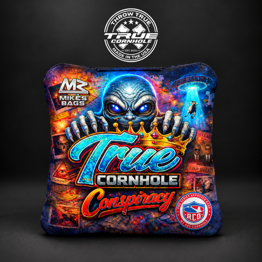 True Cornhole Conspiracy 6/8 ACO Approved Hybrid Carpet Bags