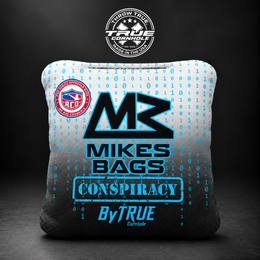 True Cornhole Conspiracy blue matrix bag mockup design 16