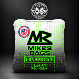 True Cornhole Conspiracy green matrix bag mockup design 13