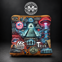 True Cornhole Conspiracy illuminati collage bag mockup design 10