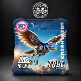 True Cornhole Conspiracy mechanical eagle bag mockup design 12
