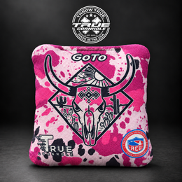 True Cornhole GoTo Go-to pink cow print bag mockup design 12