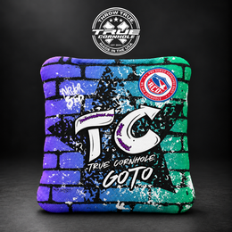 True Cornhole GoTo GOTO LIGHT PURPLE GREENWALL bag mockup design 27