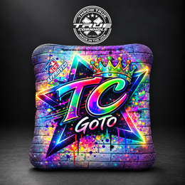 True Cornhole GoTo Goto multicolor star crown bag mockup design 8