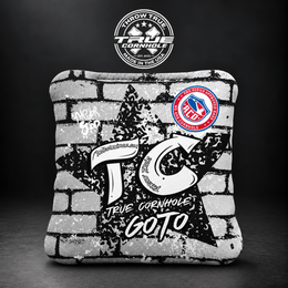 True Cornhole GoTo GOTO SILVER WHITE bag mockup design 25