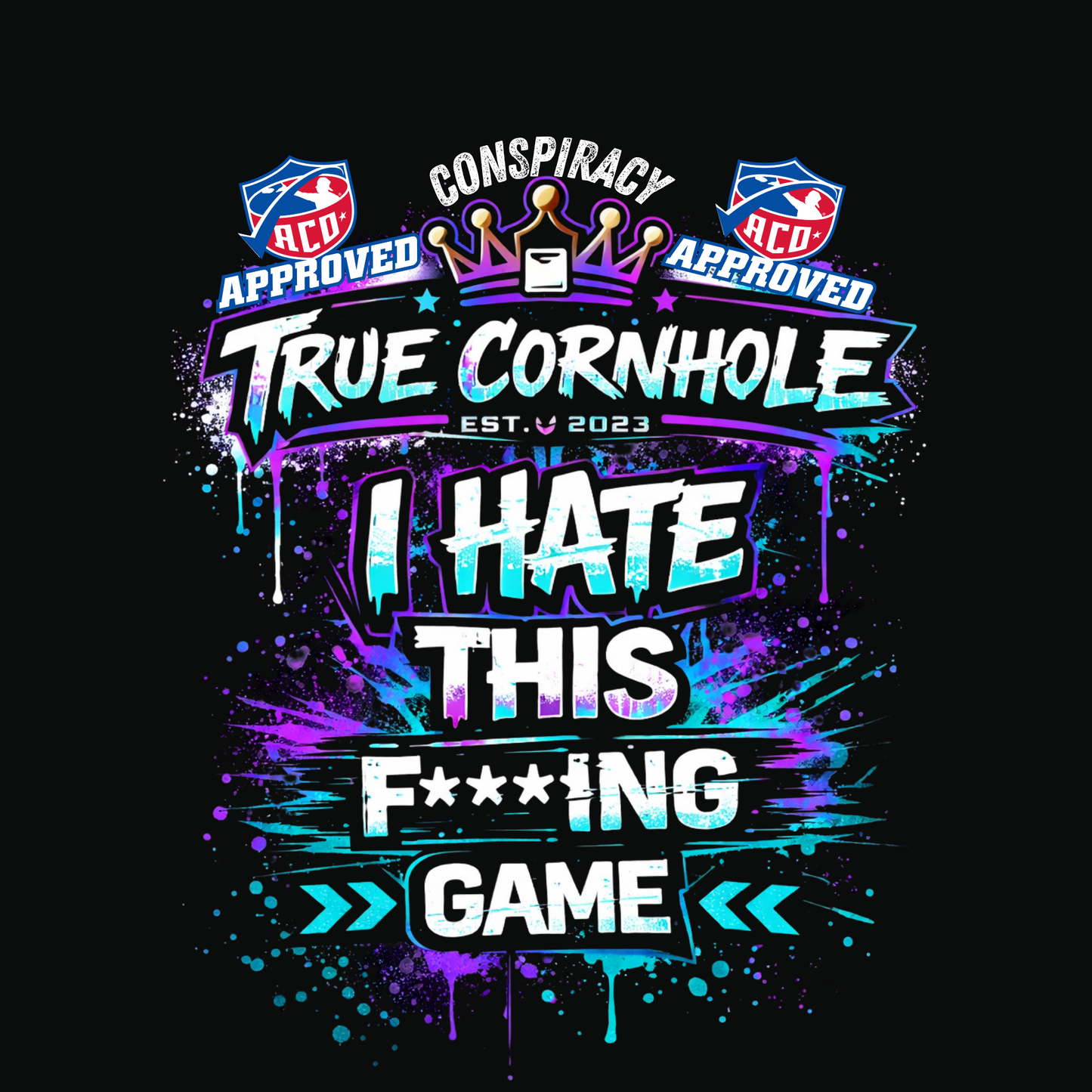 TrueCornhole Conspiracy Collab with Mike's Bags 6/8 speed hybrid Carpet bag