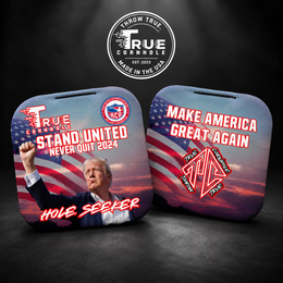 True Cornhole Hole Seeker Trump front and back bag mock-up design 9