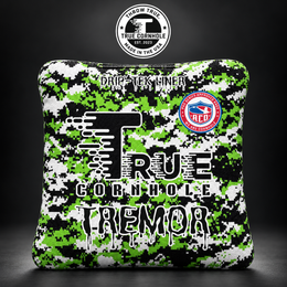 True Cornhole Tremor Green Black White Digital Camo bag mock-up design 16