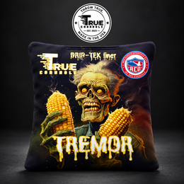 True Cornhole Tremor Zombie Holding Corn bag mock-up design 10