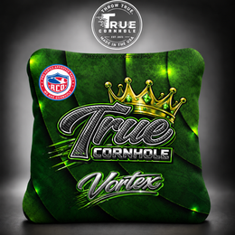 True Cornhole Vortex Green Carbon bag mock-up design 4
