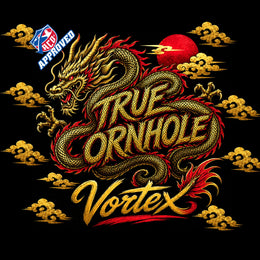 True Cornhole Vortex gold dragon design design 5